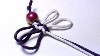 Handmade crafts - Dragonfly knot for a Bookmark