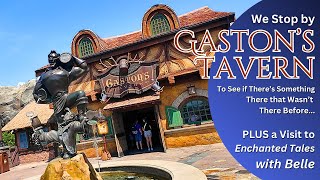 Trying Treats at Gaston’s Tavern and a visit to Enchanted Tales with Belle