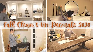 🍁 CLEAN & UN DECORATE WITH ME 2020 // FALL DECOR TAKE DOWN // COLLABORATION VIDEO FALL 2020 🍂