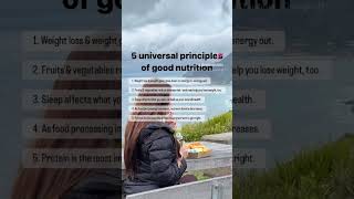 5 universal principles of good nutrition