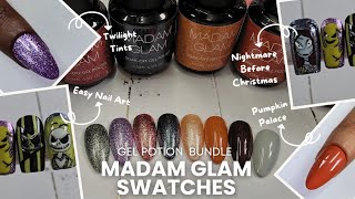 Madam Glam Gel Potion October Bundle  | Easy Halloween Nail Art | Nightmare Before Christmas