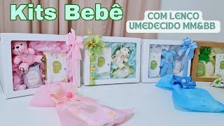 MONTANDO KITS COM PRODUTOS MAMÃE E BEBÊ|COM LENÇO UMEDECIDO E SABONETE MM&BB