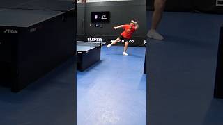 Craziest forehand we've ever seen!! 😱🔥 #shorts #tabletennis