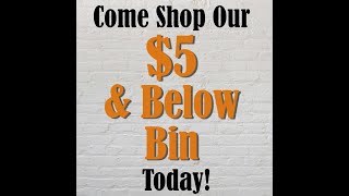 🛍️💰 Discover unbeatable deals in our $5 bins every day!