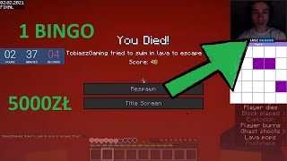 TOBIASZGAMING ginie 2 razy W NETHERZE , a mimo to jako pierwszy robi PIERWSZE BINGO z BUSZZEM 5000zł