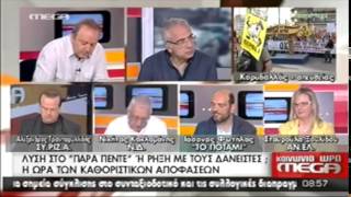 07/05/15 - Παρουσία Ν. Κακλαμάνη στον τηλεοπτικό σταθμό “MEGA”