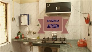 Kitchen Tour/Organizing for a 60 year old Non Modular Indian Kitchen | SreyaandRayan