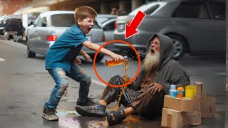 Angry kid poured his drinks on a homeless man, then this happen when his mum saw the man