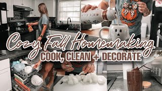 Cozy Fall Homemaking | Cook + Clean With Me | Extreme Cleaning Motivation + Crockpot Chili