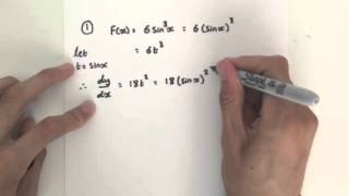 Differentiation: The Chain rule - Example 2 (Easy)