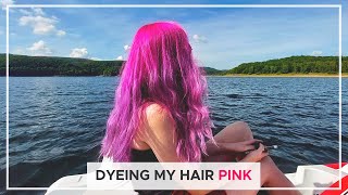 I DYED MY HAIR DARK PINK | Rose Red Directions 🎀 #hairdye  | BEFORE AND AFTER HAIR TRANSFORMATION 💕