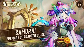 Samurai Premade Character! - Cloudbreaker Alliance TTRPG Beginner's Guide EP2E