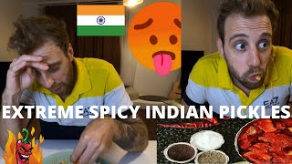 South Indian Pickles tried with rice for the first time in Germany....HOT |#avakai|#spicy |#telugu|