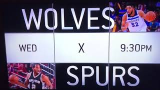 Wolves vs Spurs at 9:30, the handsome man Adam Silver code!