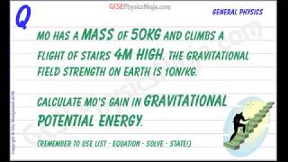 Gravitational Potential Energy Calculations - Example Physics Question