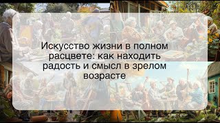 Искусство жизни в полном расцвете: как находить радость и смысл в зрелом возрасте