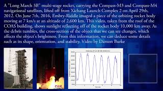 Imaging of tumbling rocket body "Long March 3B" | Embry-Riddle Aeronautical University (ERAU)