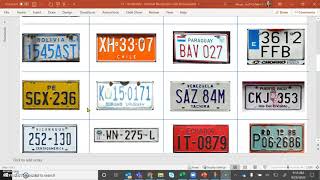 License plates alpha & # practice