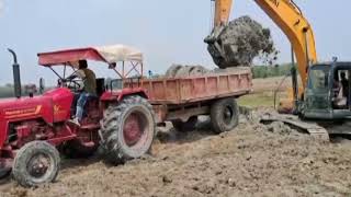 Jcb 3dx Backhoe Loader Machine Fully Loading Soil Swaraj Sonalika John Deere Tractor