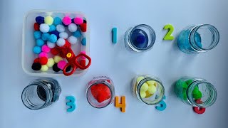 Number counting & number Recognition activities for toddlers & preschoolers at home.