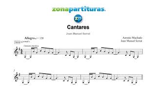 Partitura "Cantares" Joan Manuel Serrat