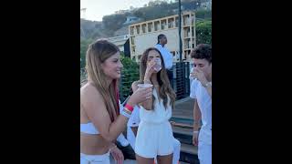 Hannah Stocking & Juanpa Zurita l When you’re the only one not drinking… 😳🤣