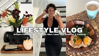 LIFESTYLE VLOG! amazon fashion + home decor haul, getting laser hair removal & cooking up a storm ❤︎