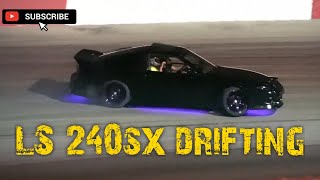 LS Swapped Nissan 240SX Drifting - Slide Society - Jefferson Speedway