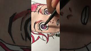 Drawing Tanjiro Using Water colours #anime #demonslayer #drawing #art #drawingtutorial | @DROVH