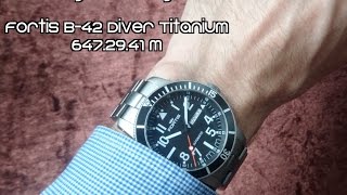 Wristshot: Fortis B-42 Diver Titanium 647.29.41 M (4K Ultra HD)