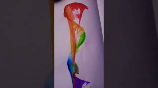 Rainbow colour flower painting easy 😊😊😊