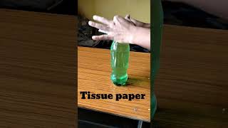 tissuepaper vs Bottle|simple water science experiment for kids|Easy expirement#viral#yt#shorts