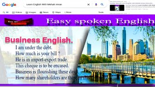 Easy Spoken English 📊 English for Business 📊 Learn English with Mahek Imran.