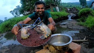 काळ्या तांदुळाची कोळंबी बिर्याणी,Black rice prawns biryani... the most unique tasty recipe😋😋😋😋