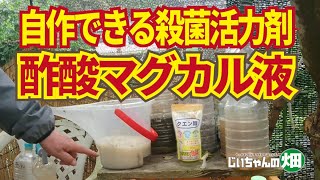 苦土石灰のもう一つの使い方。酢酸マグカル液自作のすすめ。酢酸の殺菌力、カルシウムとマグネシウムで活力アップさせる魔法の液を常備しておきたい！4/8