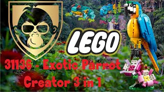 Lego Set 31136 - Exotic Parrot Creator 3 in 1 *** Speed Build and Review ***