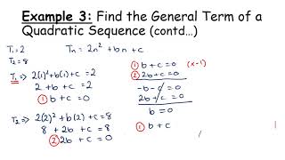 Transition Year Sequences and Series Module - Quadratic Sequences