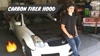 NEW HOOD WHATS GOOD!! // CARBON FIBER HOOD INSTALL