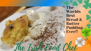 Traditional bread and butter pudding