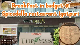 Spicedella restaurant Igatpuri | Rakabi the Fern hotel | breakfast time | pure veg| multi cuisine