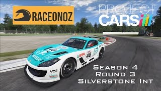 RaceOnOz.com Project CARS PS4 S4 R3 Silverstone Int Sprints Ginetta G55 GT4 Race Highlights