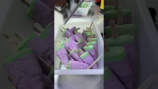 🍇 Grape ice popsicle different styles ice popsicle #icemachinefactory #food #subscribe #tiktok