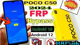 Poco C50 FRP Bypass Android 12,13 Go Update |  Poco C50 Google Account Bypass Without Pc | New Trick