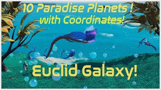 No Man's Sky 10 Beautiful Paradise Planets with Coordinates (Euclid Galaxy) NMS 2023 -2024