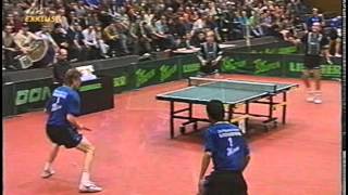 Tischtennis Bundesliga: Ma Wenge Dmytri  Mazunov vs Philippe Saive Peter Nilsson April 99