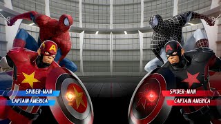 Captain America Spiderman (Red) vs. Captain America Spiderman (Black) | Marvel vs Capcom Infinite