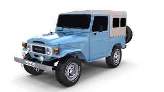 Toyota Land Cruiser FJ 40 Soft Top 3D Model