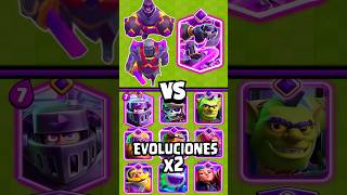 PEKKA y MEGA CABALLERO EVOLUCIONADO vs EVOLUCIONES x2 | #clashroyale