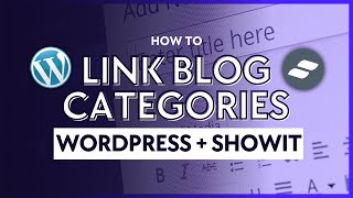 How to link blog categories in Showit