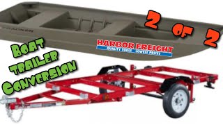 Harbor Freight Folding Utility Trailer to Boat  and Kayak Conversion #2 of 2